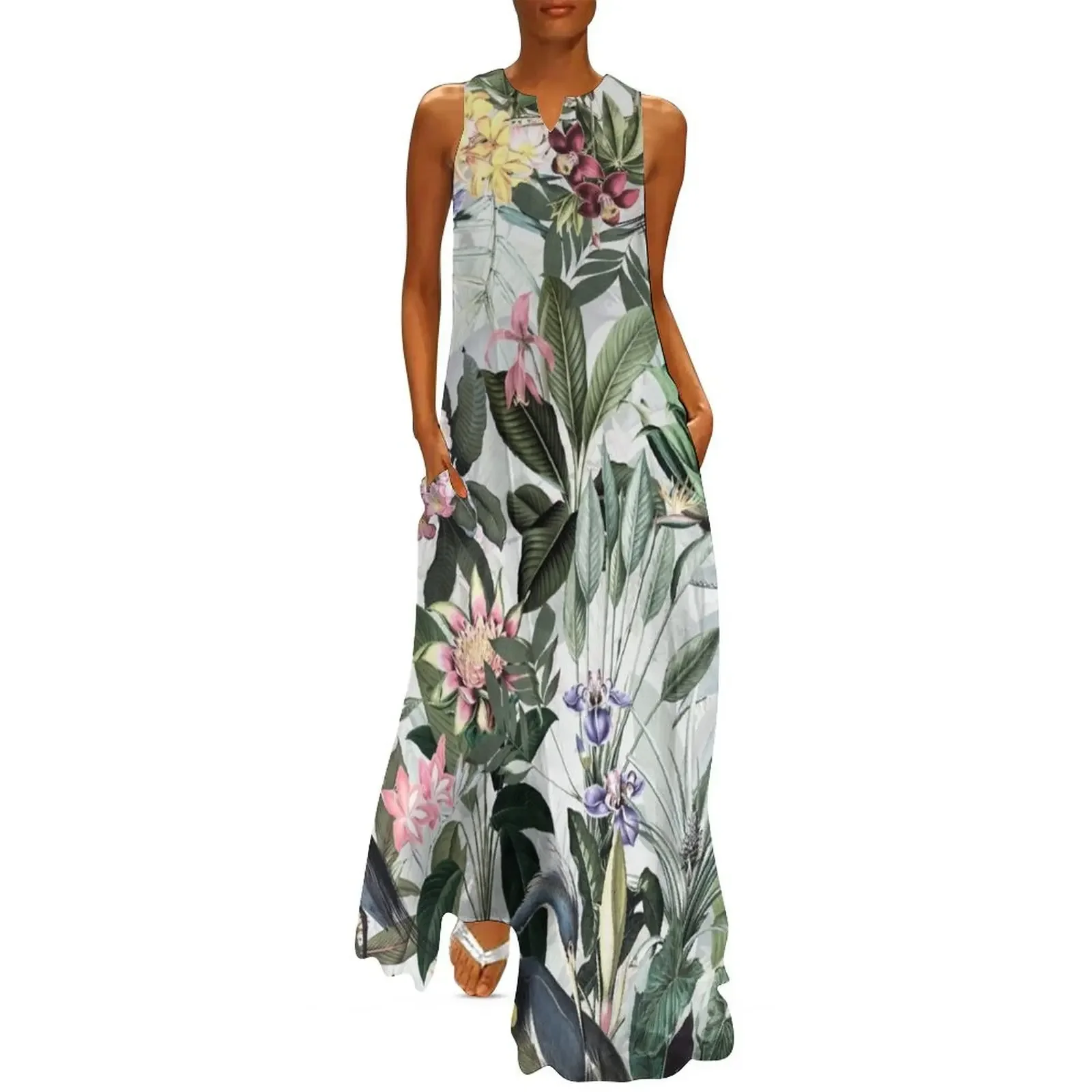 Vintage Pattern - Blue heron and tropical flowers Botanical Garden - gray Long Dress Woman clothing evening dresses women Dress
Vintage Pattern - Blue heron and tropical flowers Botanical Garden - gray Long Dress Woman clothing evening dresses women Dress