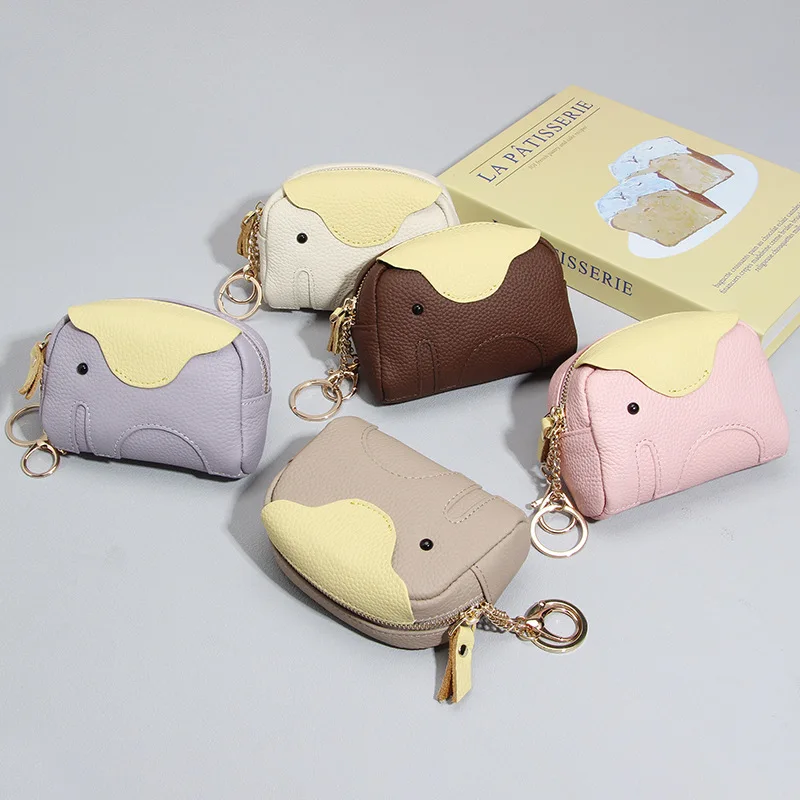 Women Cowhide Leather Elephant Coin Purse, Smooth Zipper Closure Mini Wallet, Premium Leather Organizer Pouch for Coins & Cards
Women Cowhide Leather Elephant Coin Purse, Smooth Zipper Closure Mini Wallet, Premium Leather Organizer Pouch for Coins & Cards