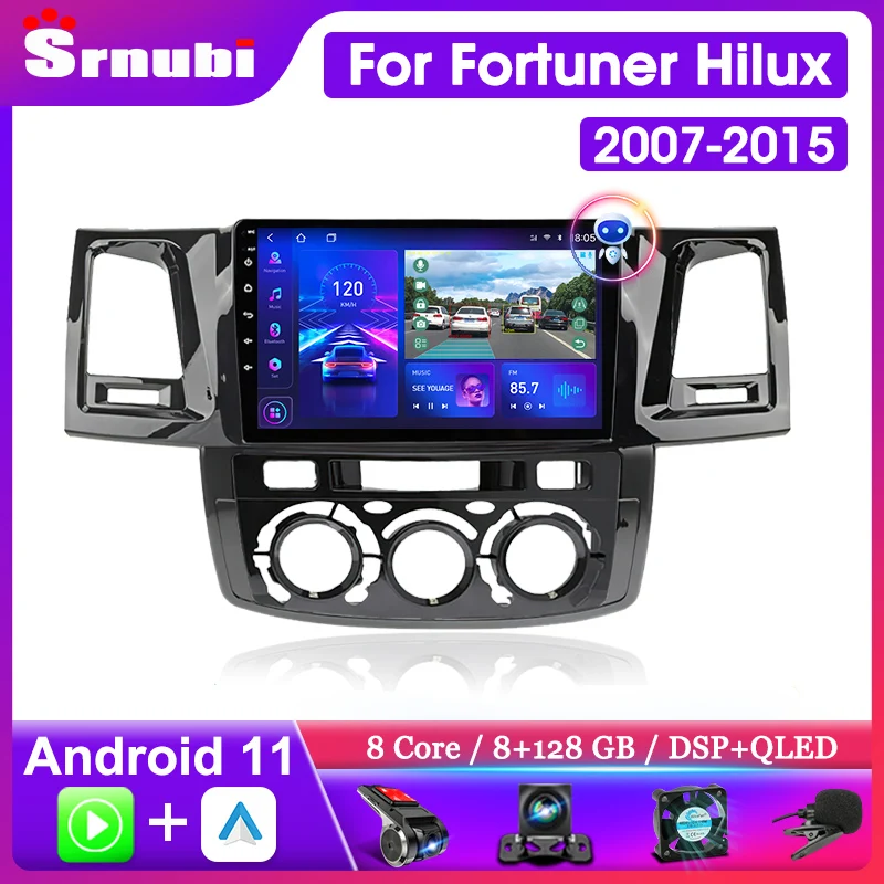 Srnubi Android 11 Car Radio for Toyota Fortuner 1 Hilux Revo Vigo 2007 - 2015 Multimedia Player 2 Din Carplay Stereo RDS GPS DVD
Srnubi Android 11 Car Radio for Toyota Fortuner 1 Hilux Revo Vigo 2007 - 2015 Multimedia Player 2 Din Carplay Stereo RDS GPS DVD