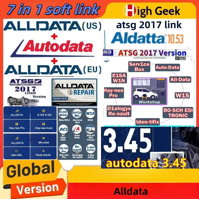 Caliente! Última herramienta de diagnóstico automático Car 2025: Alldata 10.53 y Autodata 3.45 Pro + ATSG 2017 | Software de rep
Caliente! Última herramienta de diagnóstico automático Car 2025: Alldata 10.53 y Autodata 3.45 Pro + ATSG 2017 | Software de rep