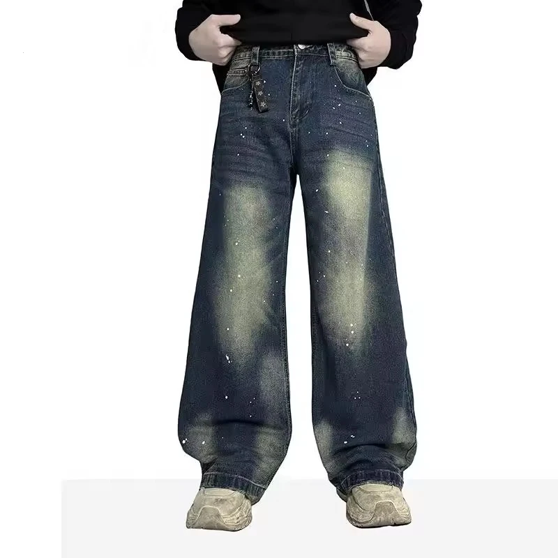 Fashionable Washed Jeans Distressed Ink Splashed Design Men's Jeans Versatile Casual Straight Leg Pants 2026 Spring New
Fashionable Washed Jeans Distressed Ink Splashed Design Men's Jeans Versatile Casual Straight Leg Pants 2026 Spring New