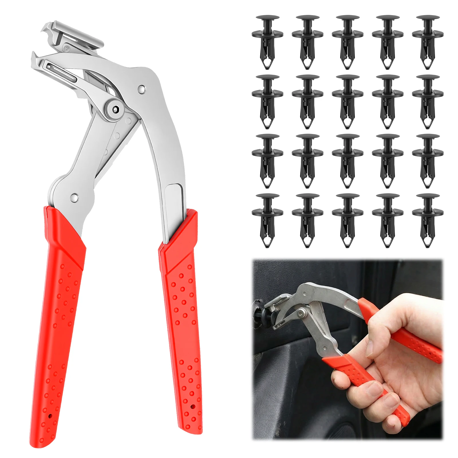Car Clip Pliers Spring Loaded Panel Clip Removal Pliers for Auto Door Panel Dashboard Fasteners Rivet Remover Trunk Repair Tools
Car Clip Pliers Spring Loaded Panel Clip Removal Pliers for Auto Door Panel Dashboard Fasteners Rivet Remover Trunk Repair Tools