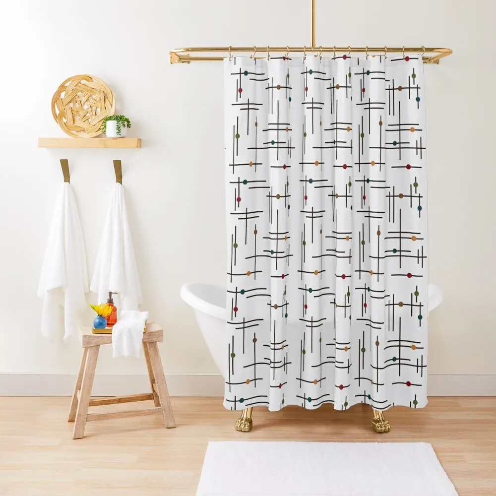 Mid Century Modern Geometric Layered Lines Colorful Dots Shower Curtain Bathroom Deco Curtain
Mid Century Modern Geometric Layered Lines Colorful Dots Shower Curtain Bathroom Deco Curtain