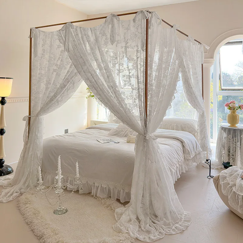 Custom New High-End French Lace Mosquito Net Home Use, Three-Door 1.8m Light Luxury Princess Fairy Style Bed Curtain with Fl
Custom New High-End French Lace Mosquito Net Home Use, Three-Door 1.8m Light Luxury Princess Fairy Style Bed Curtain with Fl