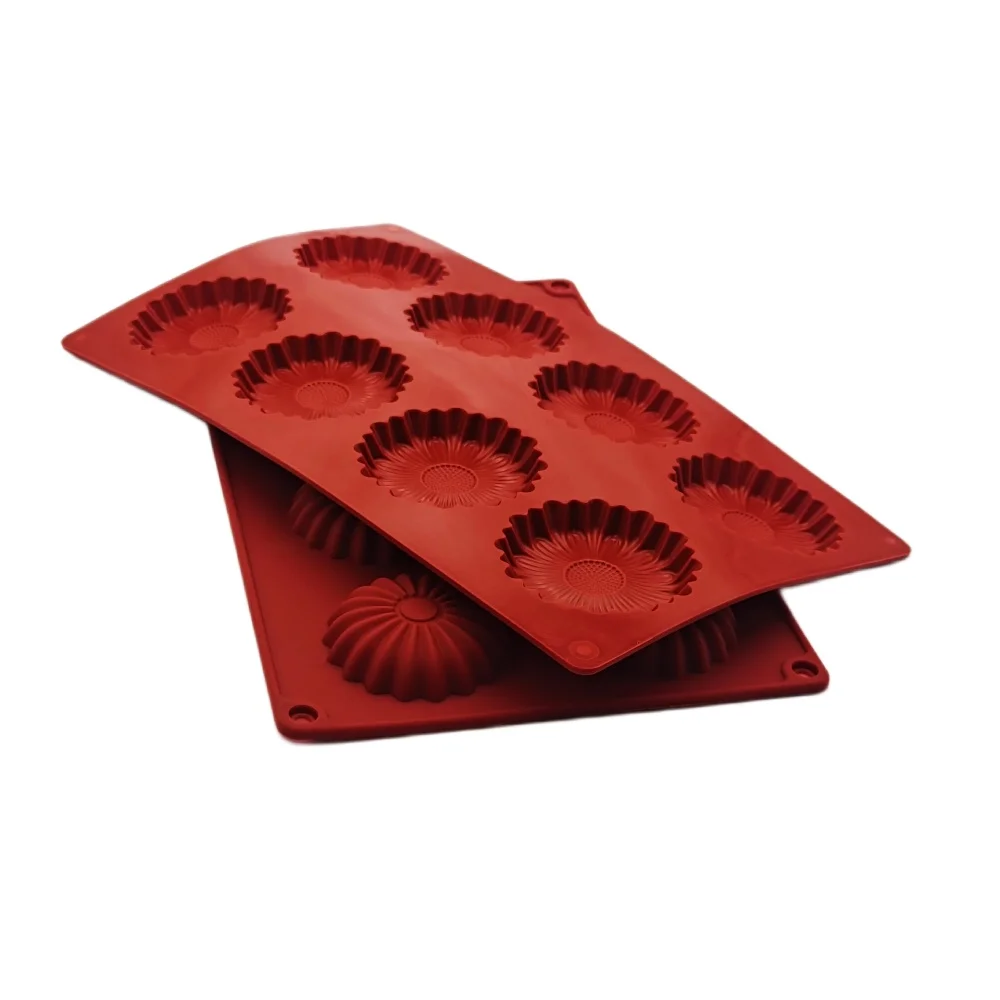 8 Hole Stripe Round Shell Shape Silicone Cake Mold Chocolate Cake Decoration Sunflower Biscuit French Mousse Dessert Baking Tool
8 Hole Stripe Round Shell Shape Silicone Cake Mold Chocolate Cake Decoration Sunflower Biscuit French Mousse Dessert Baking Tool