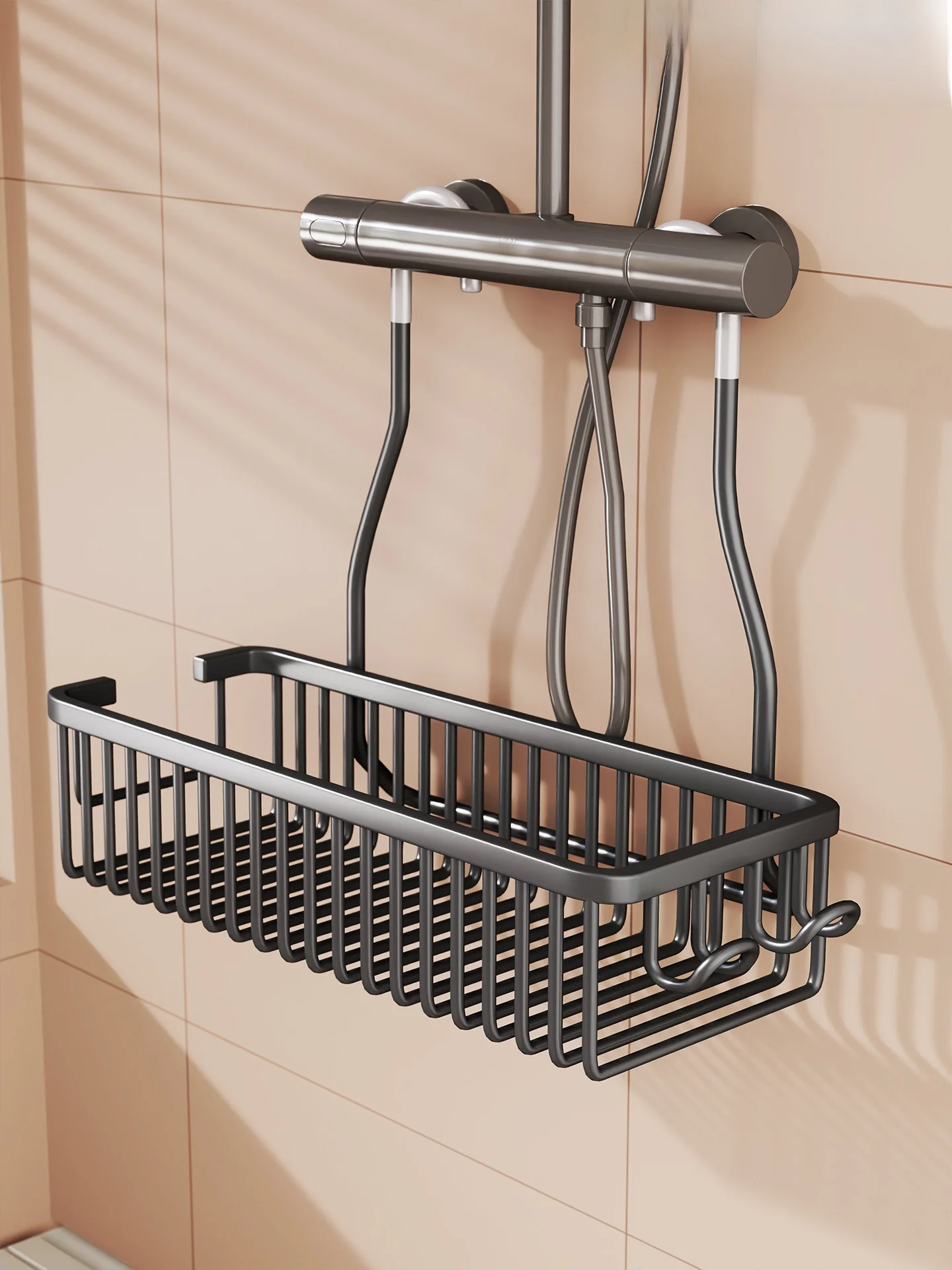 Bathroom Shower Head under Storage Rack Hanging Basket Washroom Bath Accessories Organizer Simple Style Wall Mounted Shelf
Bathroom Shower Head under Storage Rack Hanging Basket Washroom Bath Accessories Organizer Simple Style Wall Mounted Shelf