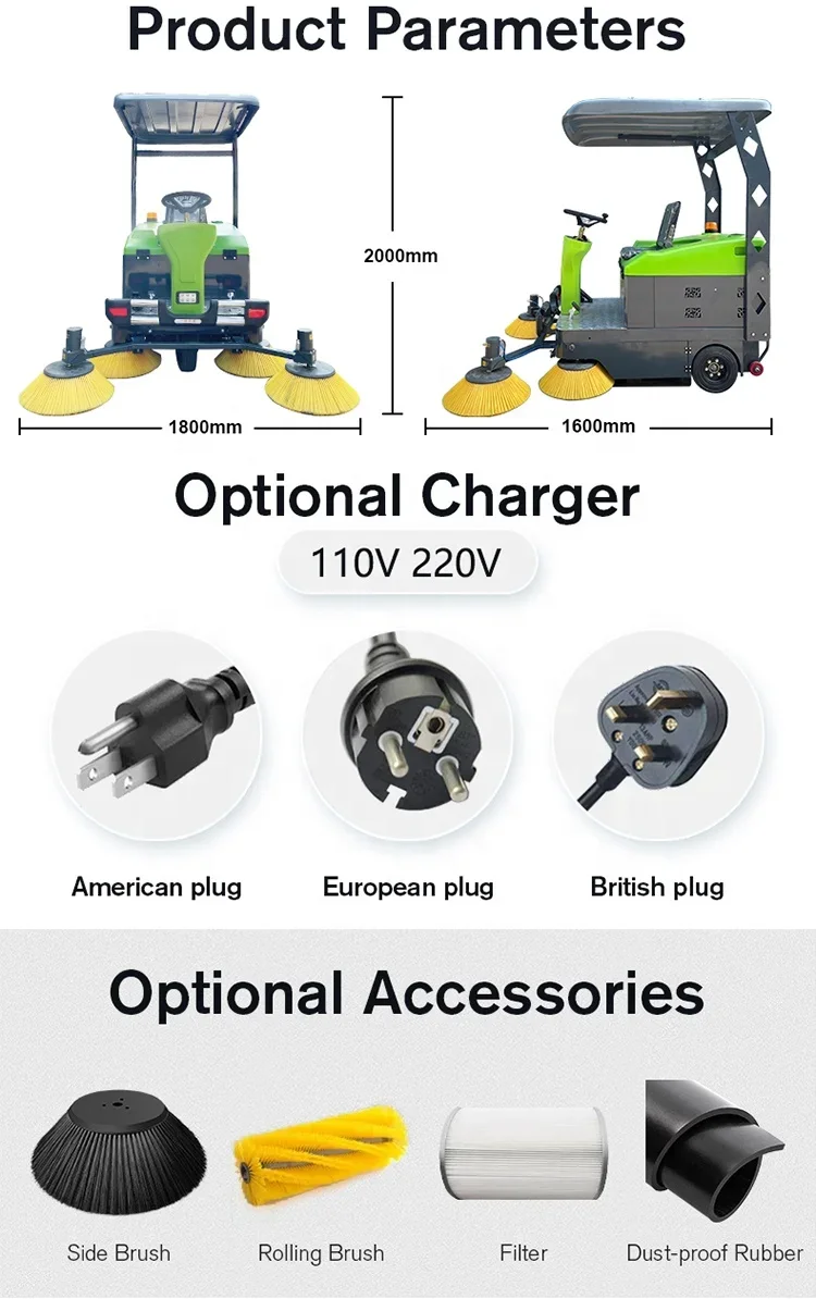 Customized DM-1800 Electric Ride On Road Cleaning New Small Sweeper Machine With Side Brushes
Customized DM-1800 Electric Ride On Road Cleaning New Small Sweeper Machine With Side Brushes