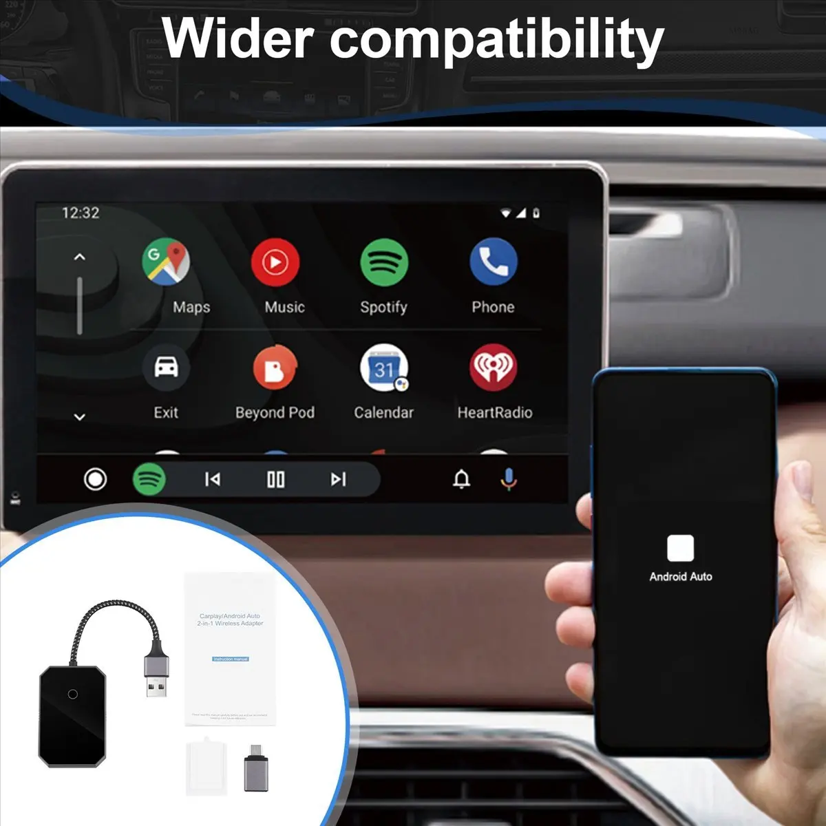 (BOFF) Беспроводной адаптер CarPlay 2-в-1: Преобразует проводной CarPlay в беспроводной, для Android Auto и CarPlay
(BOFF) Беспроводной адаптер CarPlay 2-в-1: Преобразует проводной CarPlay в беспроводной, для Android Auto и CarPlay