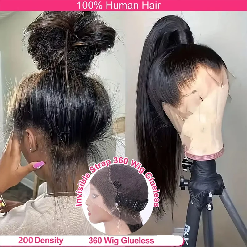 Real HD 360 Full Lace Invisible Strap Snug Fit Wig Glueless Straight Frontal Wig 30 Inch Lace Front Wig Human Hair 200 Density
Real HD 360 Full Lace Invisible Strap Snug Fit Wig Glueless Straight Frontal Wig 30 Inch Lace Front Wig Human Hair 200 Density