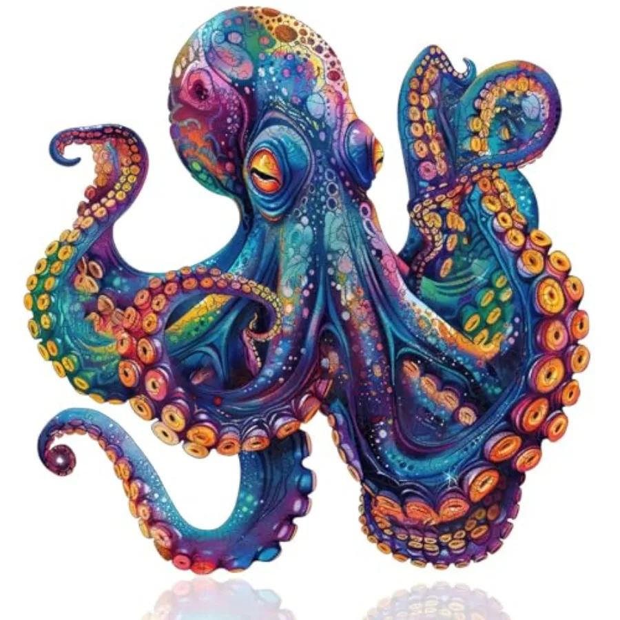 Wooden Puzzles for Adults 1000 Pieces, Octopus Ocean Theme, FSC Certified Birch Wood, Natural Wood Color, Unique Interlocking S
Wooden Puzzles for Adults 1000 Pieces, Octopus Ocean Theme, FSC Certified Birch Wood, Natural Wood Color, Unique Interlocking S