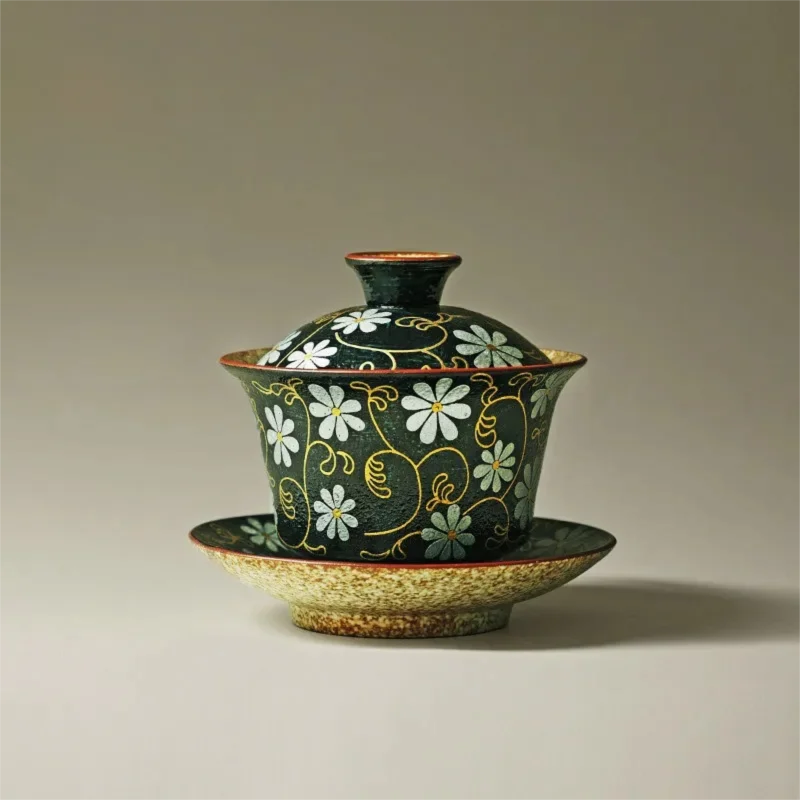 Hand-painted Daisy Ceramic Gaiwan, Heat Insulated Non-Scald Kung Fu Tea Bowl for Home Office Gift
Hand-painted Daisy Ceramic Gaiwan, Heat Insulated Non-Scald Kung Fu Tea Bowl for Home Office Gift