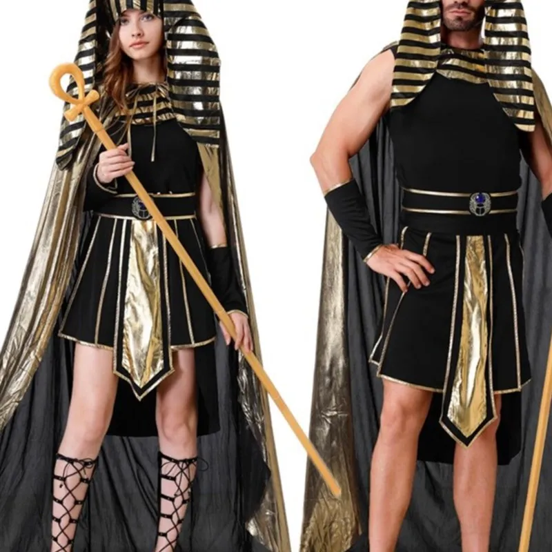 Halloween Pharaoh King And Queen Couple Style Long Robe Cosplay Costume Ancient Egyptian Goddess Women's Outfit Stage Costume
Halloween Pharaoh King And Queen Couple Style Long Robe Cosplay Costume Ancient Egyptian Goddess Women's Outfit Stage Costume