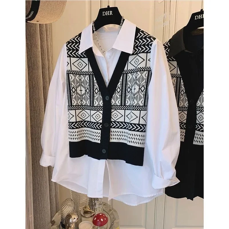 Spring Autumn Explosions Loose Joker Temperament Fake Two-Piece Shirt Fashion Age-Reducing Maillard Shirt Jacket ComfortableCoat
Spring Autumn Explosions Loose Joker Temperament Fake Two-Piece Shirt Fashion Age-Reducing Maillard Shirt Jacket ComfortableCoat