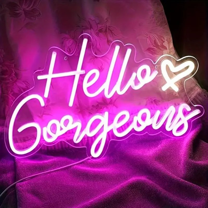 Hello Gorgeous LED Neon Sign Romantic USB Powered for Wedding Home Proposal Engagement Birthday Room Decor
Hello Gorgeous LED Neon Sign Romantic USB Powered for Wedding Home Proposal Engagement Birthday Room Decor