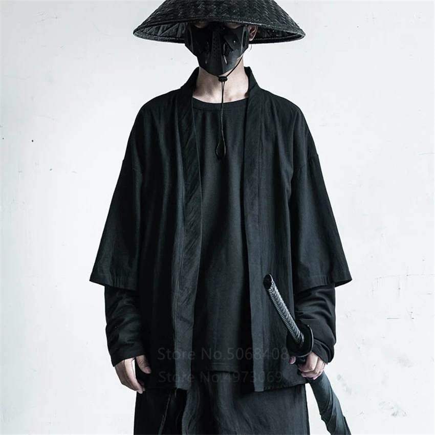CosplayJapanese Streetwear Haori Men Traditional Kimono Cardigan Black Coat Jacket Harajuku Autumn Samurai Fashion Cosplay Costu
CosplayJapanese Streetwear Haori Men Traditional Kimono Cardigan Black Coat Jacket Harajuku Autumn Samurai Fashion Cosplay Costu