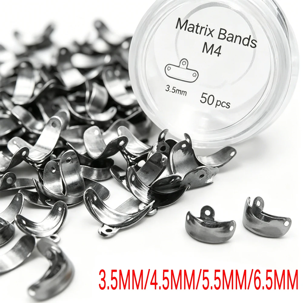 50Pcs Dental Sectional Matrix Bands Contoured Metal Strips with Optimal Hardness and Elasticity for Restorative Dentistry
50Pcs Dental Sectional Matrix Bands Contoured Metal Strips with Optimal Hardness and Elasticity for Restorative Dentistry