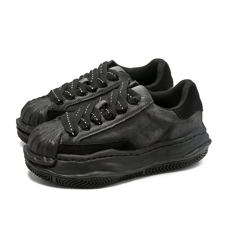 Custom Handmade Retro Distressed Washed Shell Toe Dissolved Shoes Design Versatile Men Women Casual Thick-soled Sneakers
Custom Handmade Retro Distressed Washed Shell Toe Dissolved Shoes Design Versatile Men Women Casual Thick-soled Sneakers