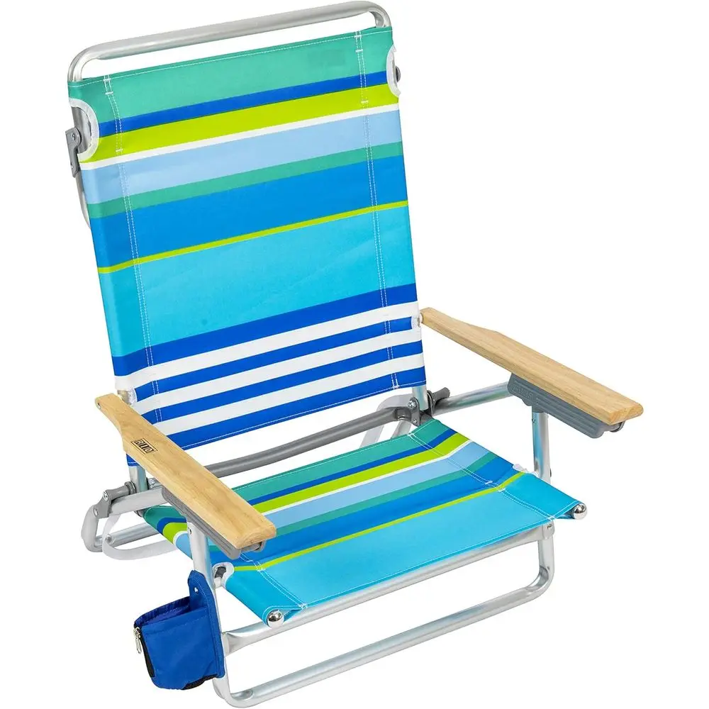 5-Position Adjustable Folding Beach Chair with Lay-flat Option
5-Position Adjustable Folding Beach Chair with Lay-flat Option