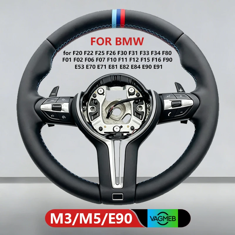 for BMW E90 E70 E71 F30 F32 F35 F36 F10 F01 F02 F11 F12 F20 F15 F21 F22 F40 Modify Upgrade M3 M5 Leather M Sport Steering Wheel
for BMW E90 E70 E71 F30 F32 F35 F36 F10 F01 F02 F11 F12 F20 F15 F21 F22 F40 Modify Upgrade M3 M5 Leather M Sport Steering Wheel