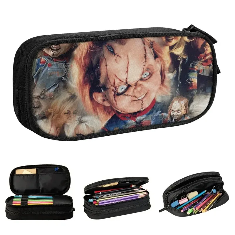 Classic Chucky Horror Movie Halloween Pencil Case Mistery Pencilcases Pen Kids Large Storage Bag Office Zipper Stationery
Classic Chucky Horror Movie Halloween Pencil Case Mistery Pencilcases Pen Kids Large Storage Bag Office Zipper Stationery