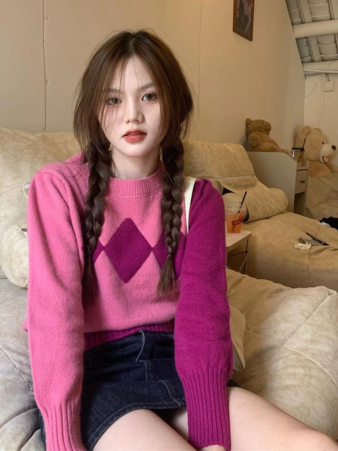 Ретро-свитер с крупной вязкой, женский, свободного кроя, с эффектом объемного объемистого узорона, зимний модный тренд
Ретро-свитер с крупной вязкой, женский, свободного кроя, с эффектом объемного объемистого узорона, зимний модный тренд