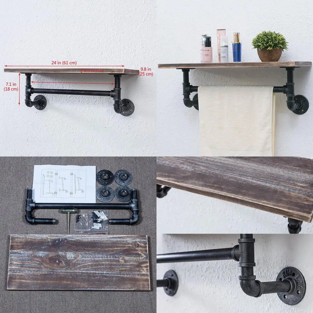 1-Tier Pine Wood Shelving with Towel Bar, Over Toilet Storage, 24 Inch, Suitable for Bathroom, Bedroom, Kitchen, and Living Room
1-Tier Pine Wood Shelving with Towel Bar, Over Toilet Storage, 24 Inch, Suitable for Bathroom, Bedroom, Kitchen, and Living Room