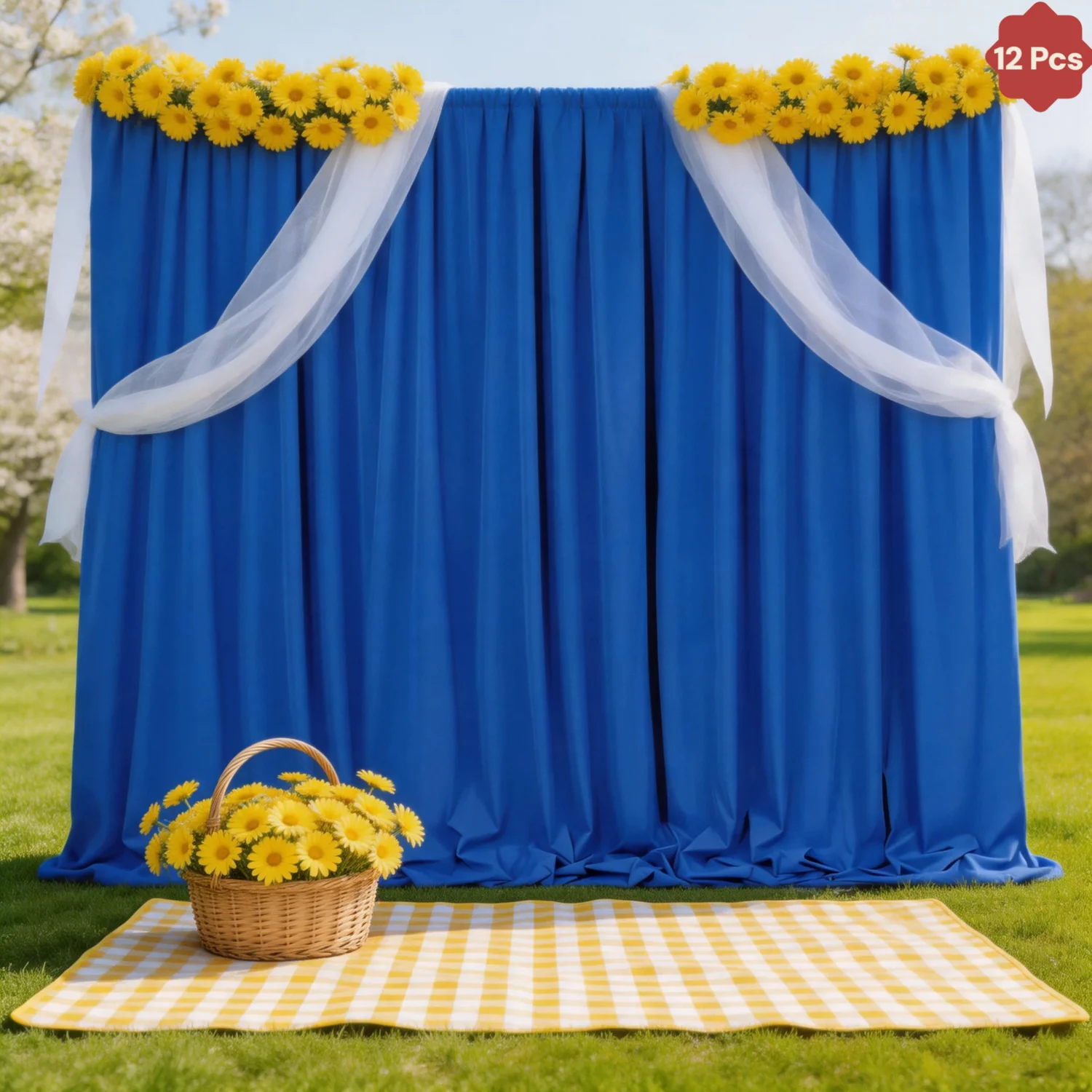 12 Panels-5ft X 10ft Royal Blue Backdrop Curtain for Party, Polyester Royal Blue Photo Backdrop Drapes 60x10ft for Birthday Photography Background Weddings Baby Shower Party
12 Panels-5ft X 10ft Royal Blue Backdrop Curtain for Party, Polyester Royal Blue Photo Backdrop Drapes 60x10ft for Birthday Photography Background Weddings Baby Shower Party