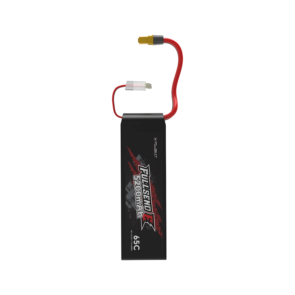 iFlight Fullsend E 5200mAh 22.2V 6S 65C LI-PO Battery with XT60 connector for FPV parts
iFlight Fullsend E 5200mAh 22.2V 6S 65C LI-PO Battery with XT60 connector for FPV parts