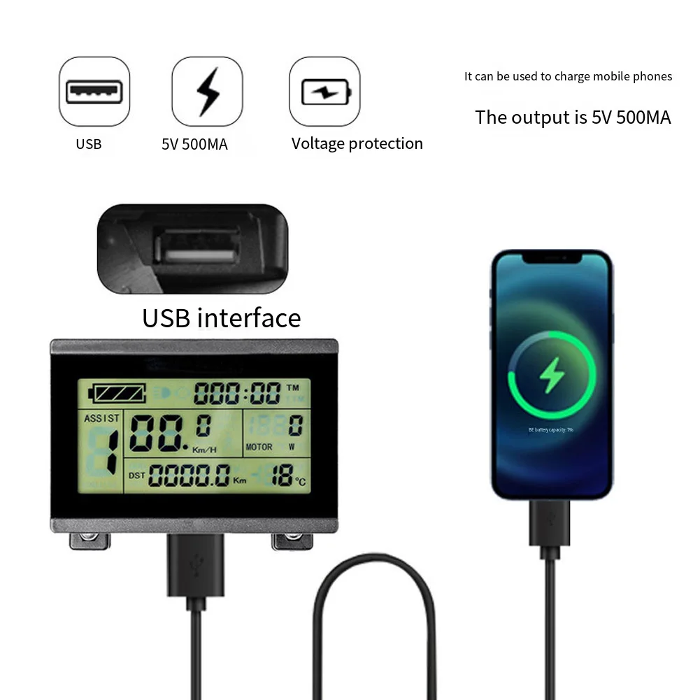 LCD3 Электрический велосипед ЖК-дисплей 24 В 36 В 48 В с USB и 5-контактным разъемом SM для совместимого с контроллером
LCD3 Электрический велосипед ЖК-дисплей 24 В 36 В 48 В с USB и 5-контактным разъемом SM для совместимого с контроллером