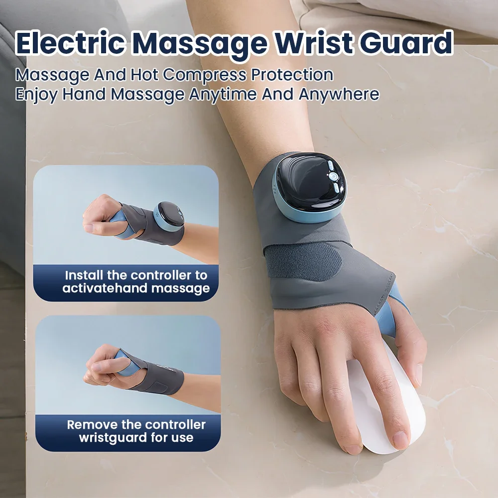 EMS Wrist Guard Wrist Compression Brace 5 Modes 9 Levels Wrist Protector Bandage Adjustable Massage Wrap for Home Office
EMS Wrist Guard Wrist Compression Brace 5 Modes 9 Levels Wrist Protector Bandage Adjustable Massage Wrap for Home Office