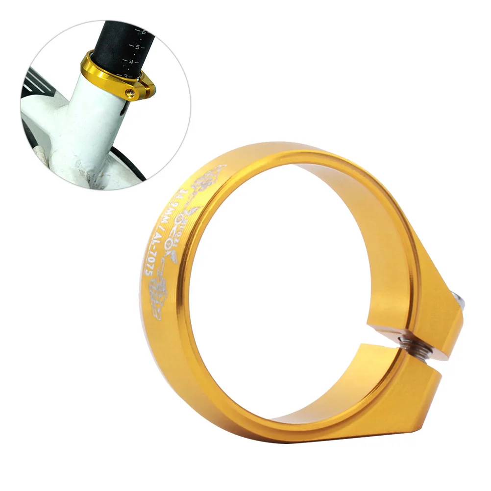 34.9MM Aluminum Alloy Screw Locking Seat Clamp Rod Clamp for Fixed Flywheel Mountain Bike Road Bike (Golden)
34.9MM Aluminum Alloy Screw Locking Seat Clamp Rod Clamp for Fixed Flywheel Mountain Bike Road Bike (Golden)