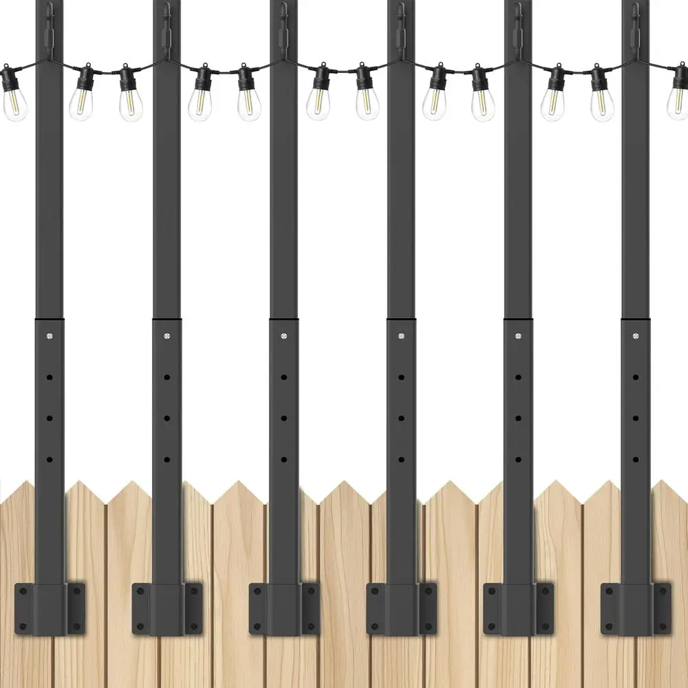 6 Pack String Light Poles,2.8t Light Poles or Outside String Lights,Outdoor Lights Pole with ork,Metal Poles Stand or Patio Deck
6 Pack String Light Poles,2.8t Light Poles or Outside String Lights,Outdoor Lights Pole with ork,Metal Poles Stand or Patio Deck