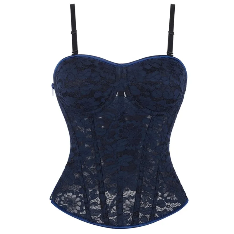 Women Lace Floral Corset Top Push Up Bustier Party Clubwear Black Mesh Transparent Gothic Camis
Women Lace Floral Corset Top Push Up Bustier Party Clubwear Black Mesh Transparent Gothic Camis