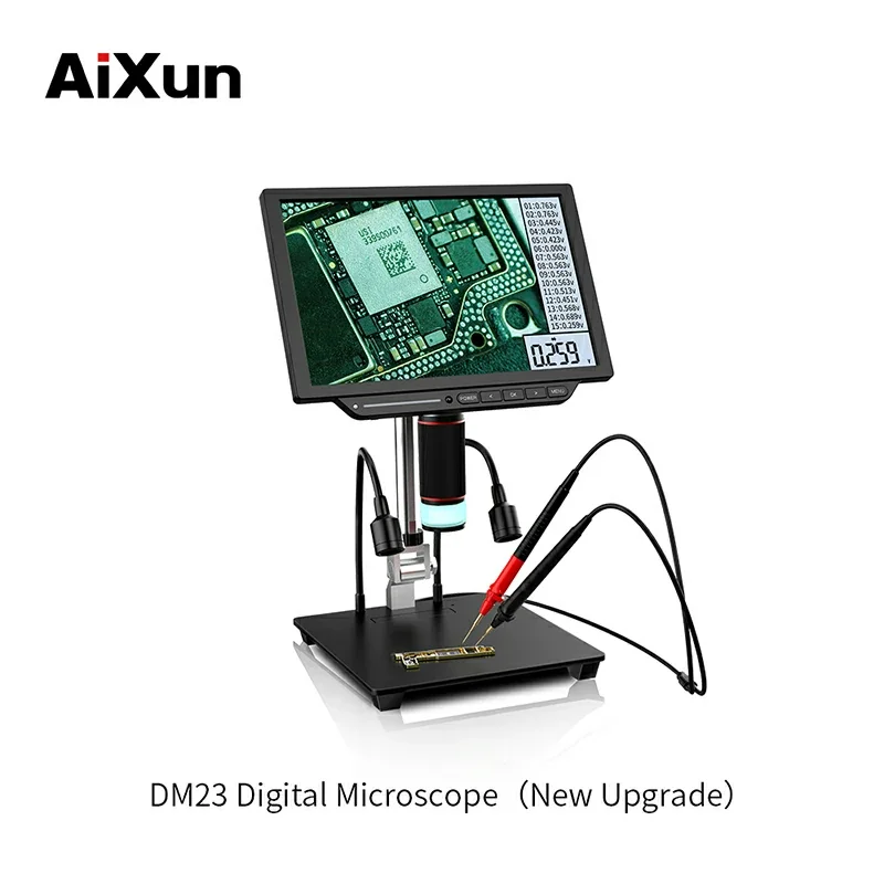 Электронный микроскоп Aixun DM23, 10-дюймовый и цифровой мультиметр, поддержка инфракрасного пульта дистанционного управления, чтобы избежать преобразователя экрана
Электронный микроскоп Aixun DM23, 10-дюймовый и цифровой мультиметр, поддержка инфракрасного пульта дистанционного управления, чтобы избежать преобразователя экрана