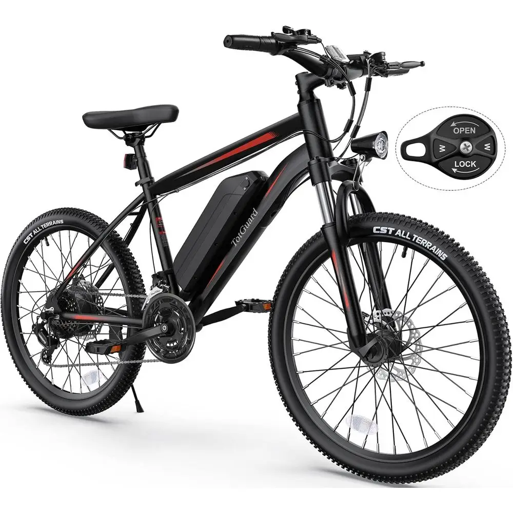 Electric Bike or Adults, 26" Ebike with Peak 500W BrushlMotor, Electric Mountain Bike with 374Wh Removable Battery, 50 Miles Ele
Electric Bike or Adults, 26" Ebike with Peak 500W BrushlMotor, Electric Mountain Bike with 374Wh Removable Battery, 50 Miles Ele