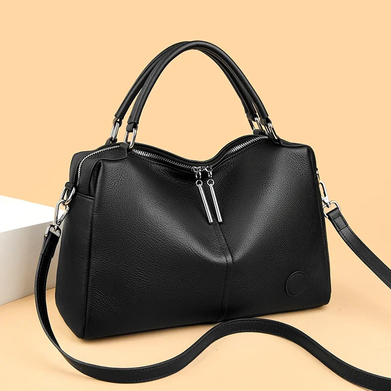 Luxury Large Capacity Solid Color Genuine Leather Women Tote Bags Fashion Women Shoulder Crossbody Bag Female Handbag Sac A Main
Luxury Large Capacity Solid Color Genuine Leather Women Tote Bags Fashion Women Shoulder Crossbody Bag Female Handbag Sac A Main