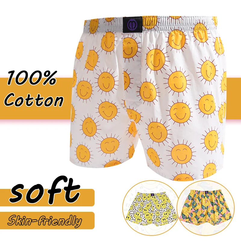For Boyfriend Birthday Gift Soft Cotton Boxer Shorts Sun Smiley Face Summer Beach Reathable Underpants Comfort Boxer shorts Home
For Boyfriend Birthday Gift Soft Cotton Boxer Shorts Sun Smiley Face Summer Beach Reathable Underpants Comfort Boxer shorts Home