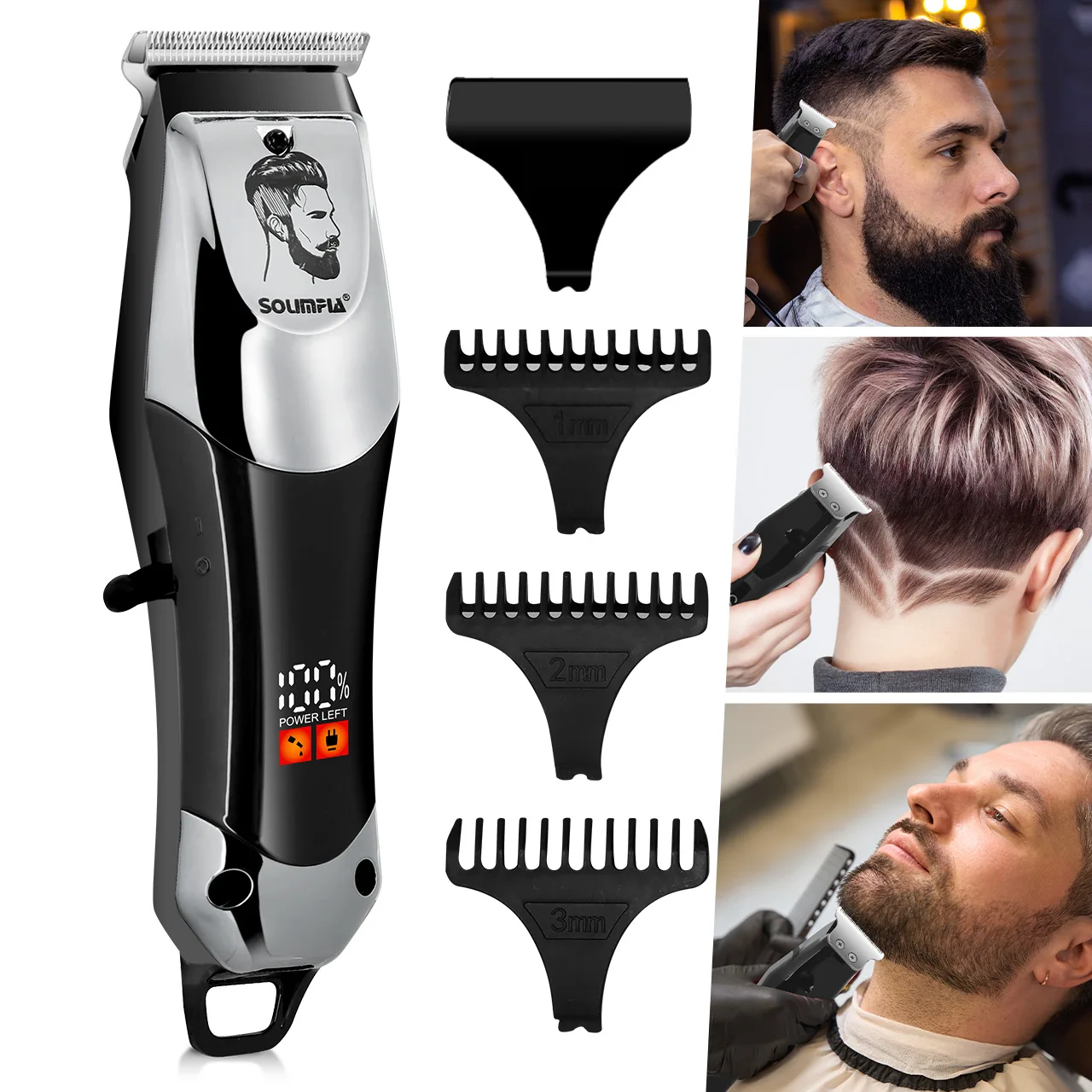 Solimpia Hair Clipper Set Professional Hair Trimmer for Man Adjustable Blade LED Display Hair Cutting Machine
Solimpia Hair Clipper Set Professional Hair Trimmer for Man Adjustable Blade LED Display Hair Cutting Machine