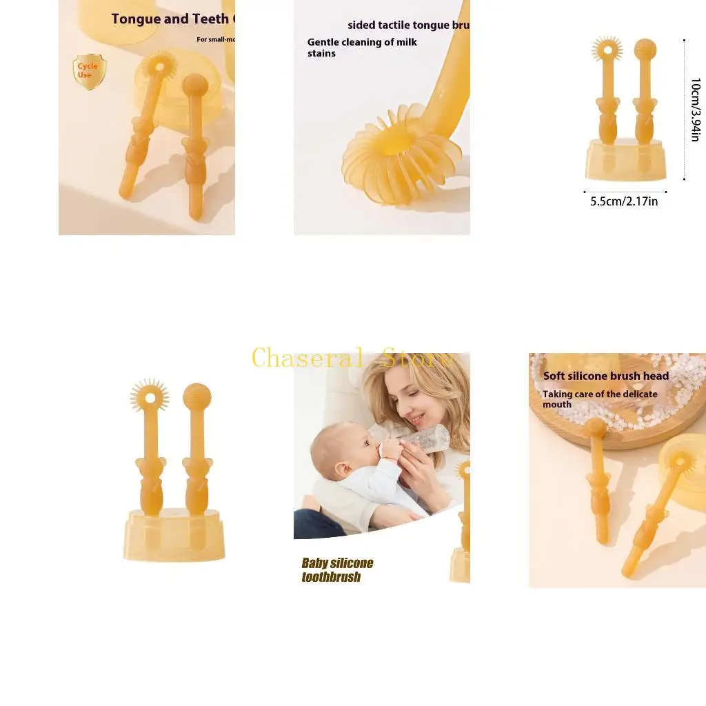 E7CE Baby Toothbrush Set for Training and Teething Infants Silicone Tongue Cleaner Toddler First Tooth Brush Shower Gift
E7CE Baby Toothbrush Set for Training and Teething Infants Silicone Tongue Cleaner Toddler First Tooth Brush Shower Gift