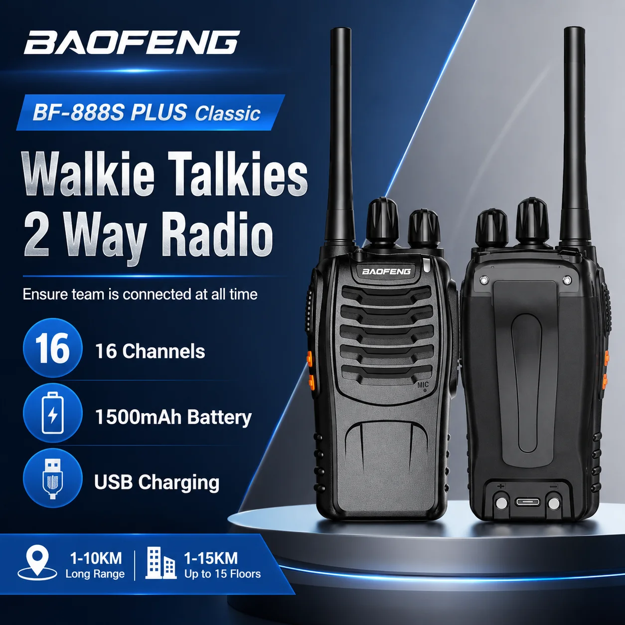 Bao Feng 888S PLUS Classic Walkie Talkie Baofeng High Battery Life Portable Communication Radio For Businessa
Bao Feng 888S PLUS Classic Walkie Talkie Baofeng High Battery Life Portable Communication Radio For Businessa