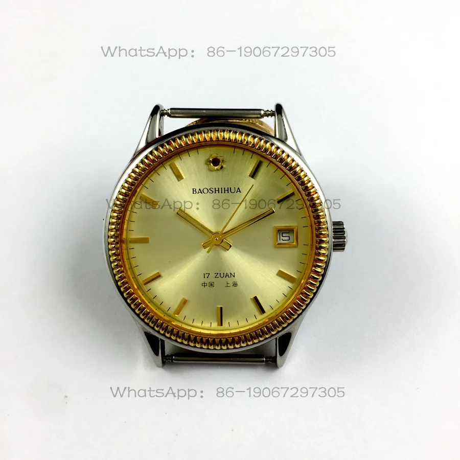 Shanghai No.2 Watch Factory Jewel Flower Brand Yellow Dial Single Calendar Manual Mechanical Watch 37mm
Shanghai No.2 Watch Factory Jewel Flower Brand Yellow Dial Single Calendar Manual Mechanical Watch 37mm
