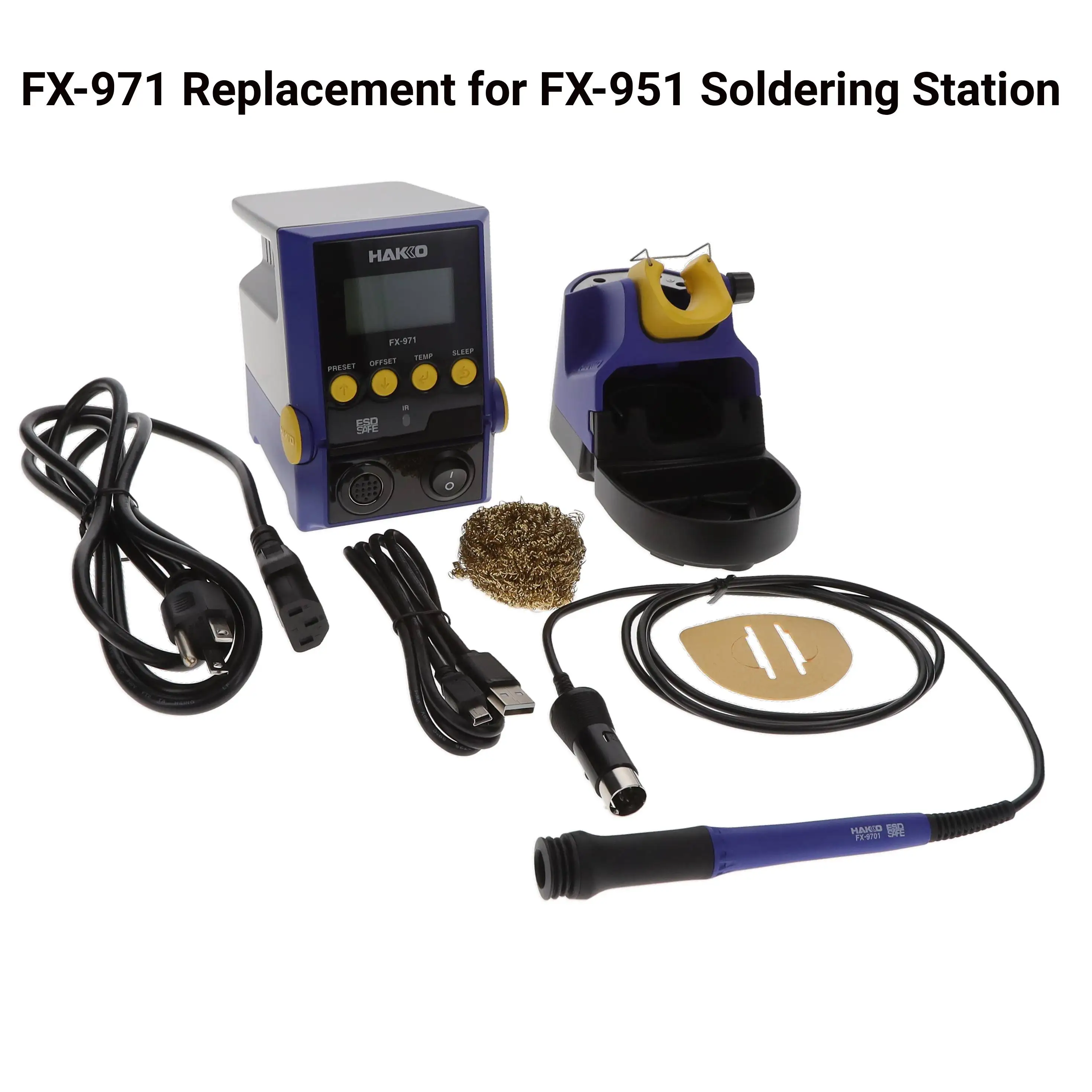 Original HAKKO FX-971 Soldering Station 100W 220V FX-971 replaces 951 T39 Welding Tips Soldering Iron For Repair PCB SMD Tool
Original HAKKO FX-971 Soldering Station 100W 220V FX-971 replaces 951 T39 Welding Tips Soldering Iron For Repair PCB SMD Tool