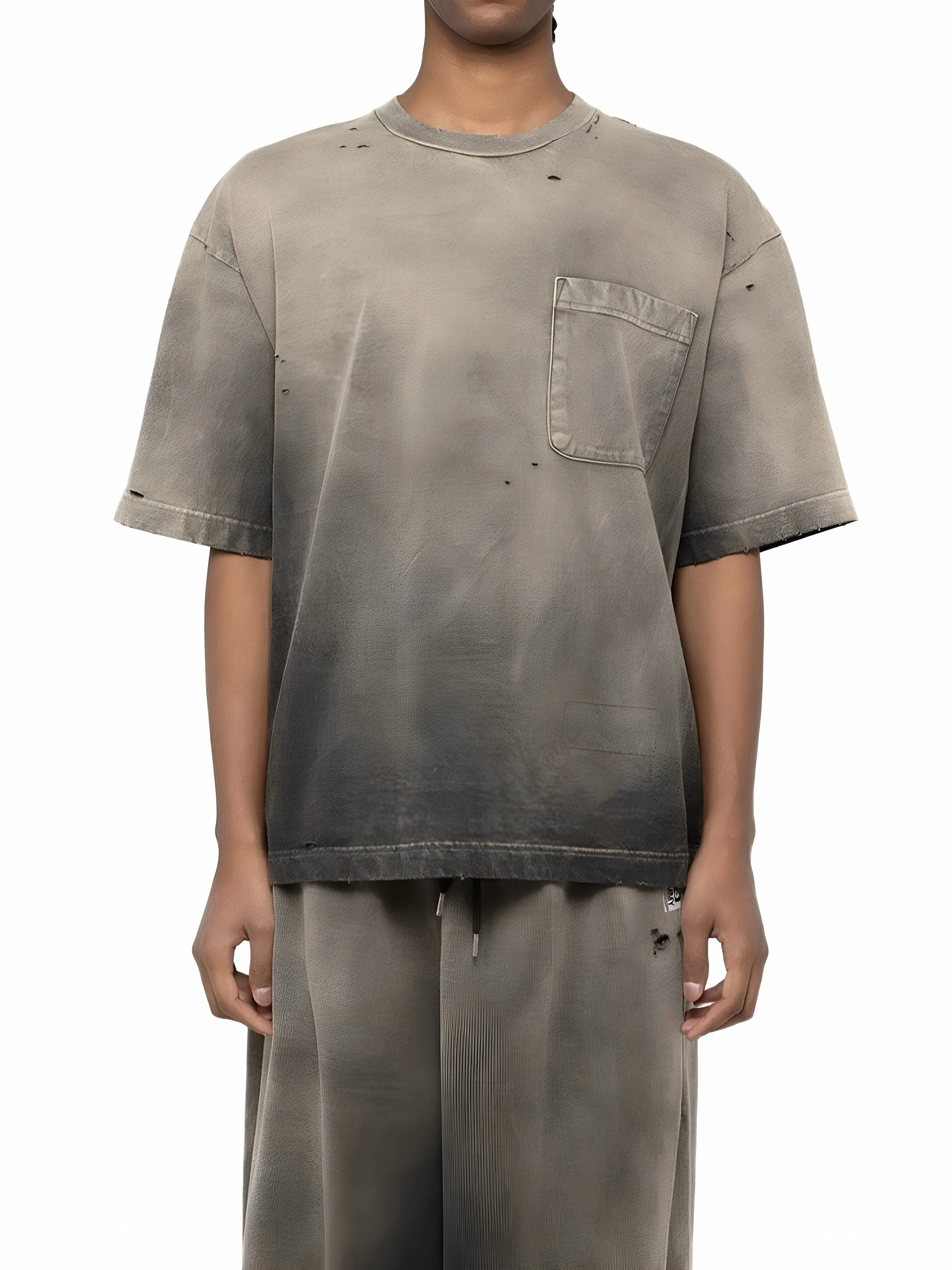 24SS MMY Miyuan MIHARA Japanese Cotton Round Neck Gradient Washed Distressed Men's Short Sleeved T-shirt for Men
24SS MMY Miyuan MIHARA Japanese Cotton Round Neck Gradient Washed Distressed Men's Short Sleeved T-shirt for Men