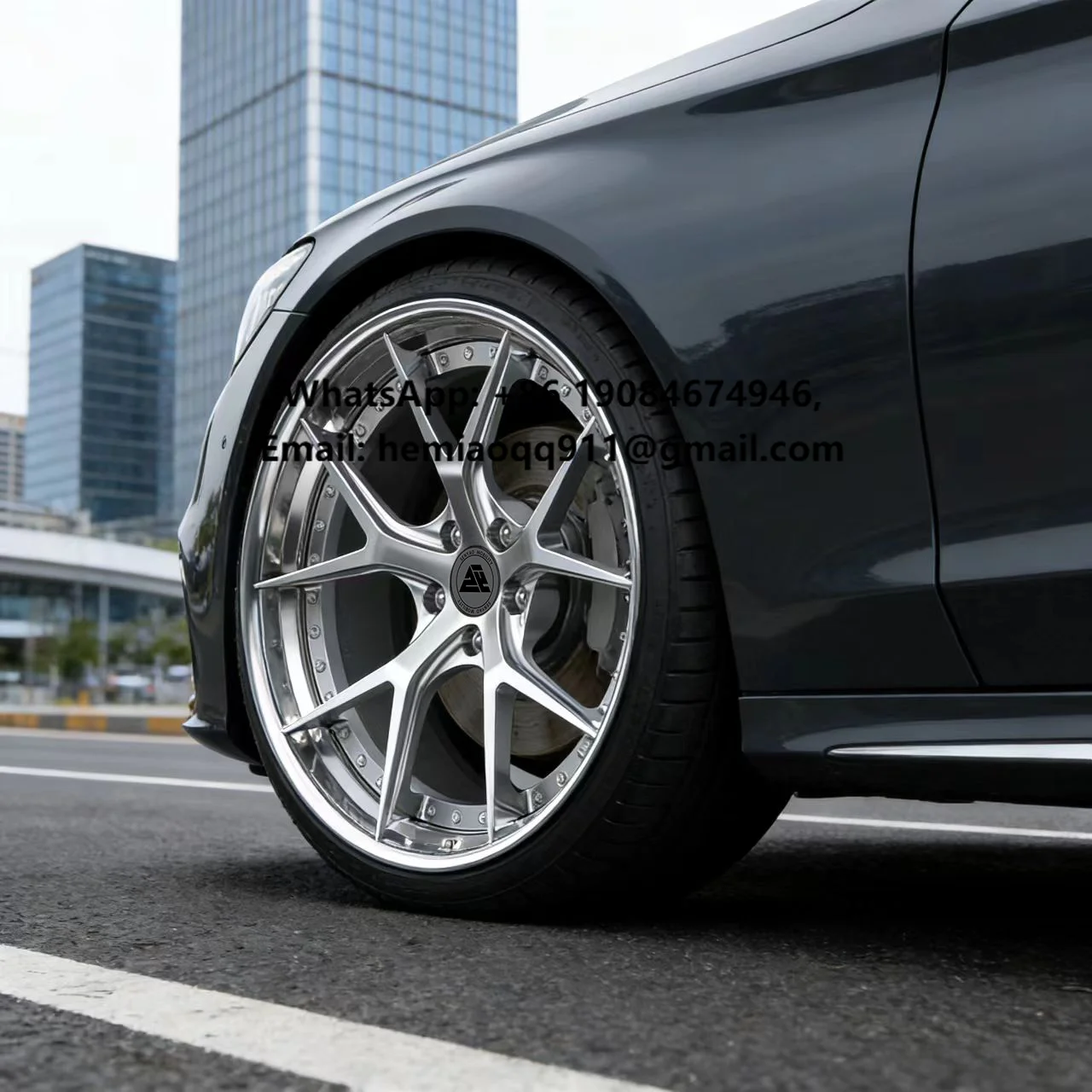 SenYao 2-piece forged 6061-T6 wheel, brushed silver spoke, polished silver lip, custom for BMW 5 Series
SenYao 2-piece forged 6061-T6 wheel, brushed silver spoke, polished silver lip, custom for BMW 5 Series