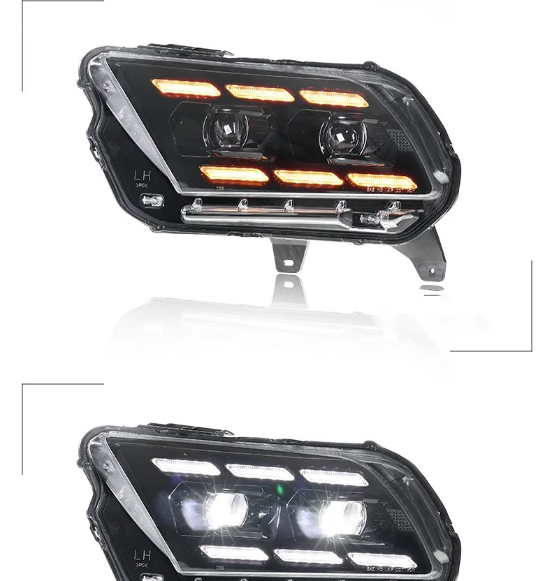 for 10-14 Models of Ford Mustang Headlight Assembly Modification Lens Daytime Running Light Turn signal
for 10-14 Models of Ford Mustang Headlight Assembly Modification Lens Daytime Running Light Turn signal