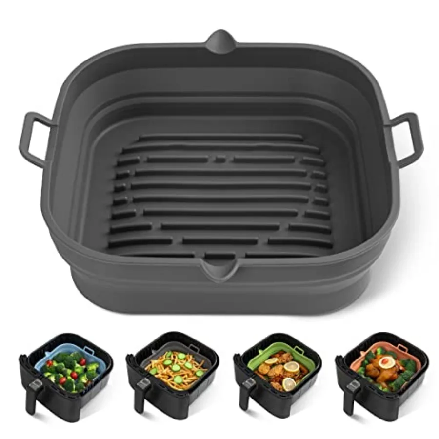 Silicone Air Fryer Liners Square - Reusable Airfryer Collapsible Basket - Easy to Clean Air Fryers Pot for 5.8 to 8 Qt Baking T
Silicone Air Fryer Liners Square - Reusable Airfryer Collapsible Basket - Easy to Clean Air Fryers Pot for 5.8 to 8 Qt Baking T