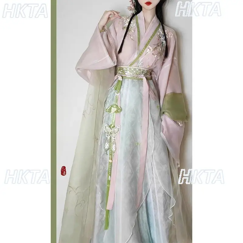 Chinese Sweet Contrasting Color Stand Up Collar Horn Sleeved Top Waist Ruffle Edge A Line Skirt Photo Antique Hanfu Suit Women
Chinese Sweet Contrasting Color Stand Up Collar Horn Sleeved Top Waist Ruffle Edge A Line Skirt Photo Antique Hanfu Suit Women