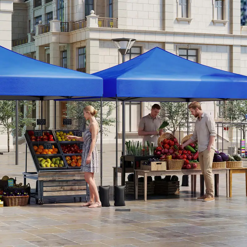 9.5 x 9.5 Feet Pop up Canopy Tent with Adjustable Heights-Blue
9.5 x 9.5 Feet Pop up Canopy Tent with Adjustable Heights-Blue
