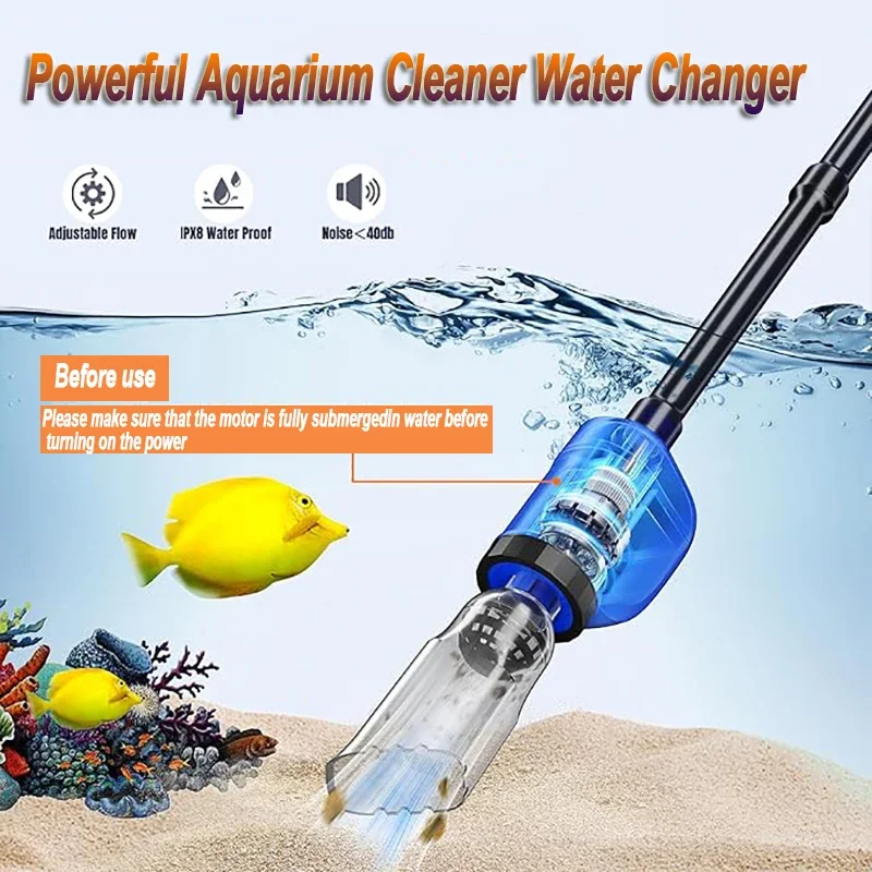 Sand Wash/water Changes/filtration 3 In 1 Fish Tank Electric Clean Tools Fishbowl Fish Poop Cleaner Aquarium Accessories
Sand Wash/water Changes/filtration 3 In 1 Fish Tank Electric Clean Tools Fishbowl Fish Poop Cleaner Aquarium Accessories