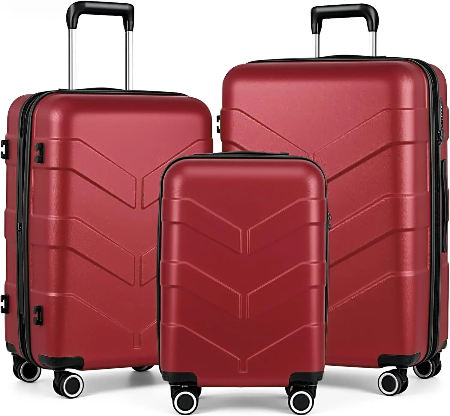 Hardside Luggage Set 3 Piece with Spinner Wheels TSA Lock Expandable Lightweight Travel Suitcase for Women Burgundy
Hardside Luggage Set 3 Piece with Spinner Wheels TSA Lock Expandable Lightweight Travel Suitcase for Women Burgundy